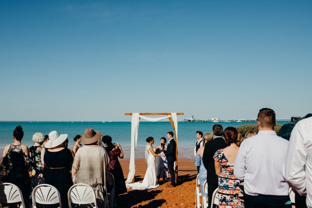 Broome wedding with Indian Ocean as a backdrop