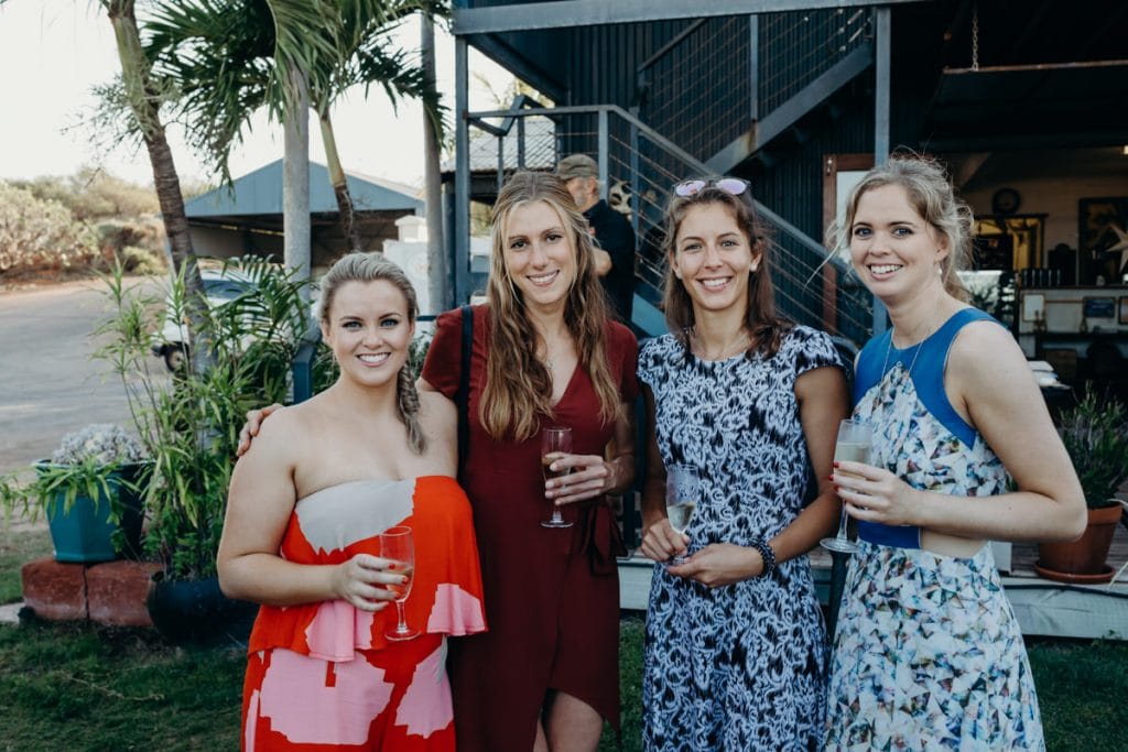 wedding guests in pretty dresses