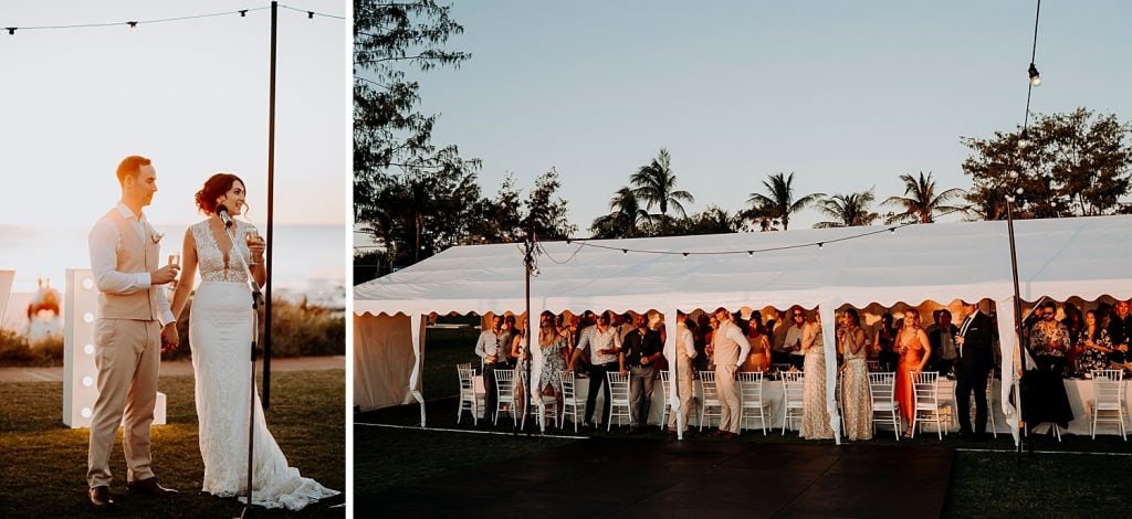 wedding speeches at the Cable Beach Amphitheatre 