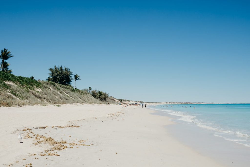 Cable Beach in Broome at high tide