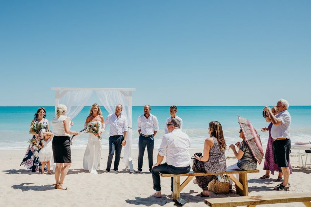 wedding ceremony on Cable Beach with Broome wedding celebrant