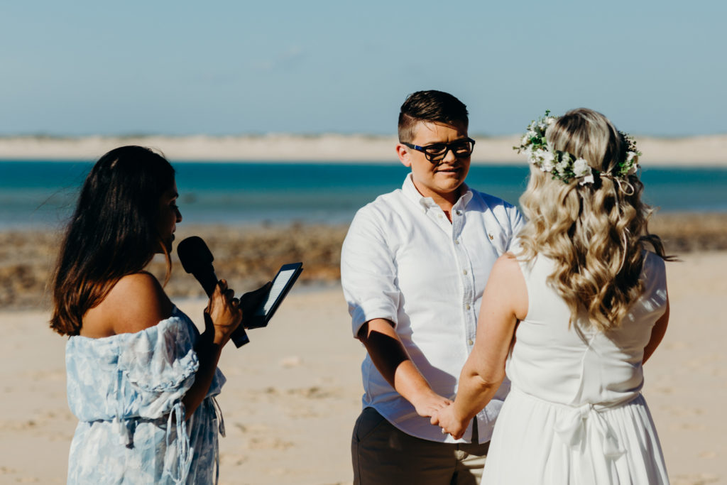 Eco Beach wedding ceremony with Dilhari from Kiss Me You Fool as marriage celebrant