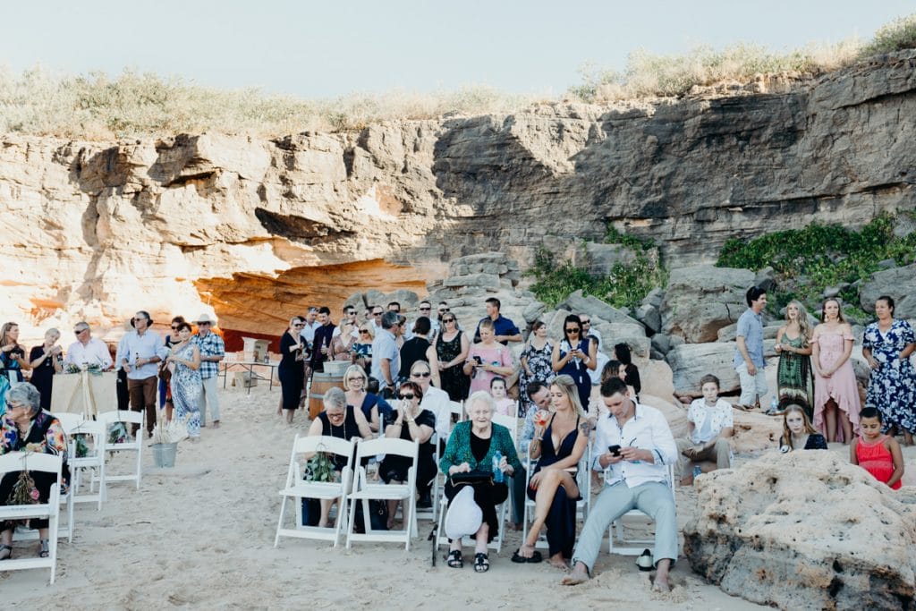 wedding ceremony at Eco Beach