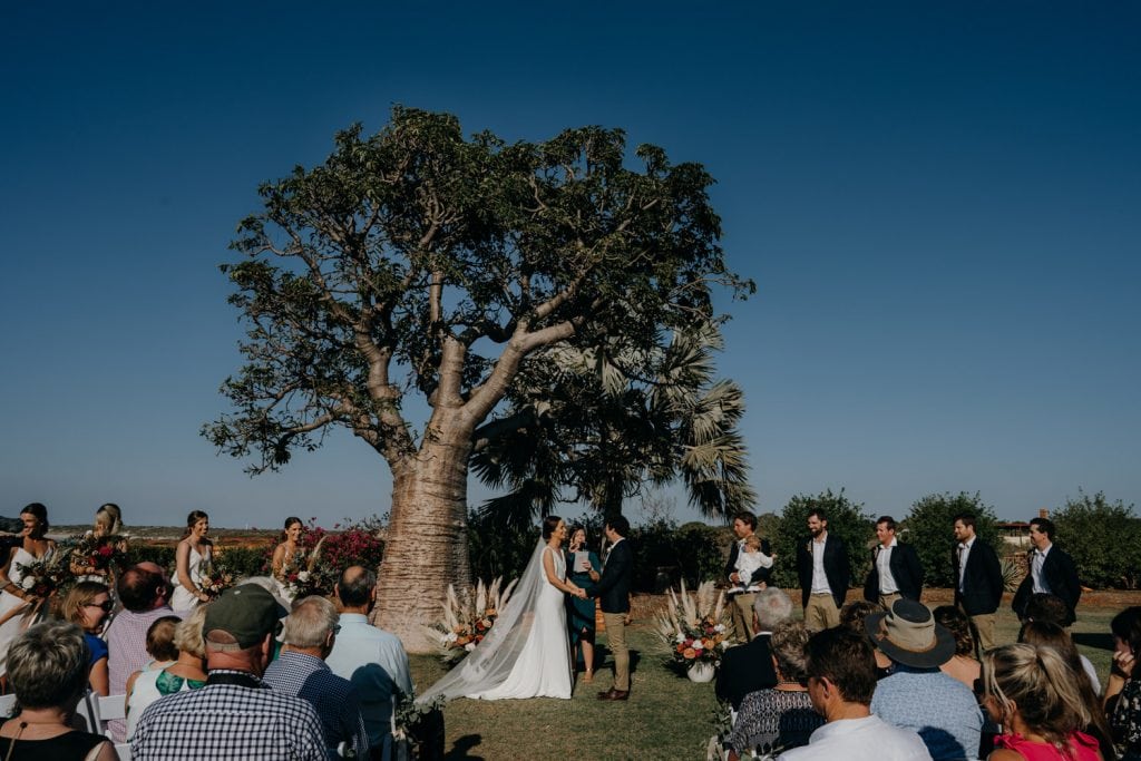 wedding ceremony at private property at Gnaranganni Gantheaume Point