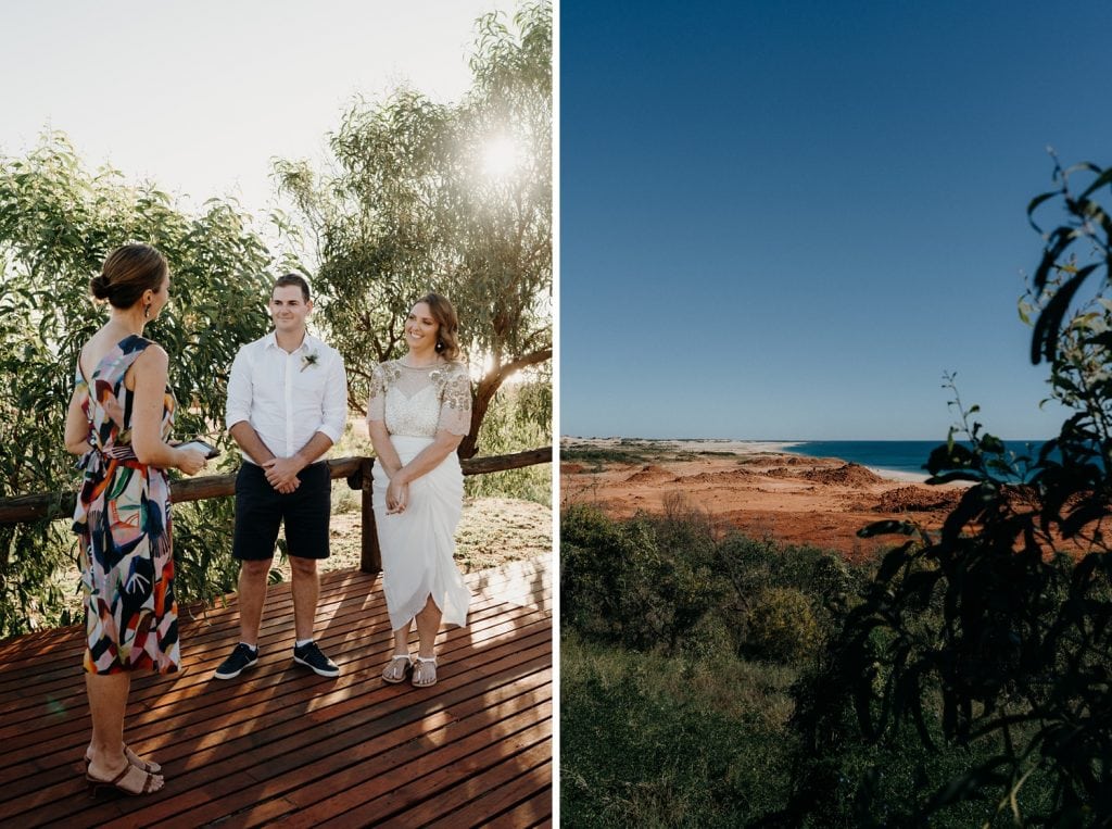 Kelly Morrow Celebrant leads marriage ceremony at Cape Leveque elopement